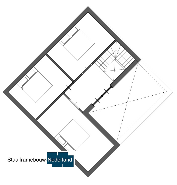 Kubuswoning in moderne ontwerpstijl en met moderne staalframe bouwmethode energiearm tot energieneutraal 4