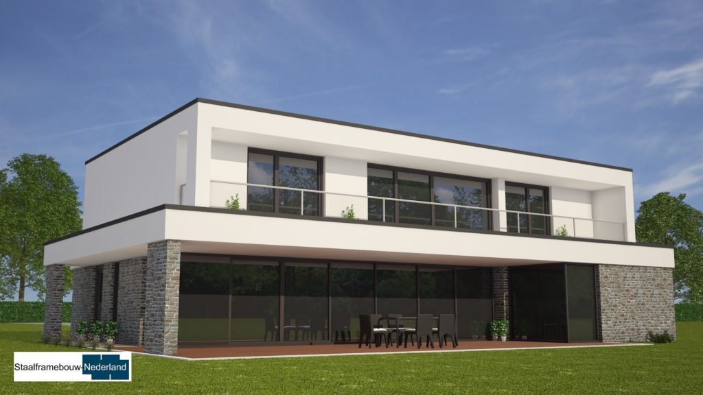 Moderne kubistische villawoning met grote garage 3