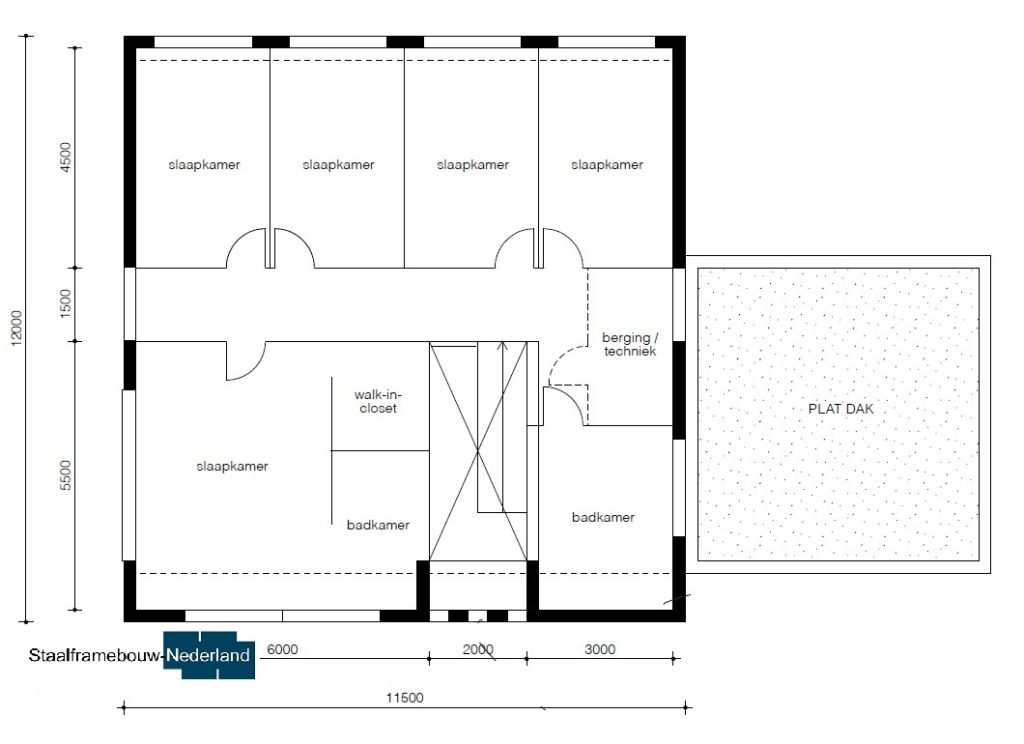 Moderne kubistische woning M112 vide overstekende verdieping veel glas natuursteen gevel 4