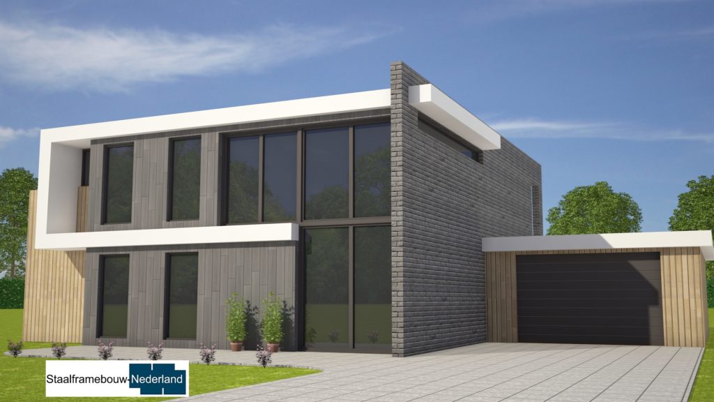 Staalframebouw nederland moderne-kubistische woningen ontwerpen en bouwen M131