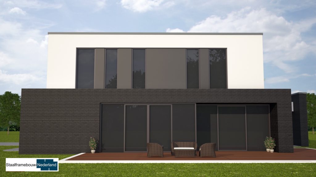 M84 kubistische moderne duurzame energieneutrale woning met veel glas 3