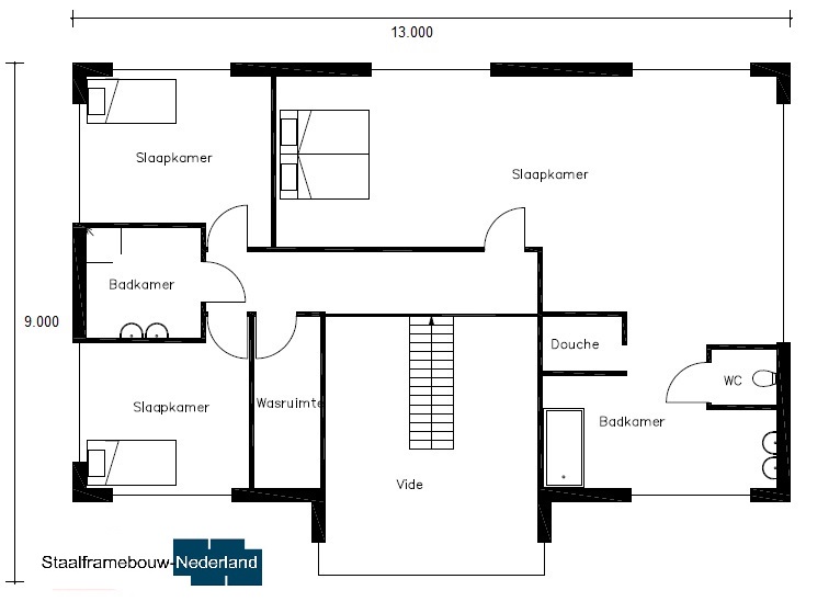 modern kubistisch villa ontwerp bauhausstijl villan M79 Vloer 2